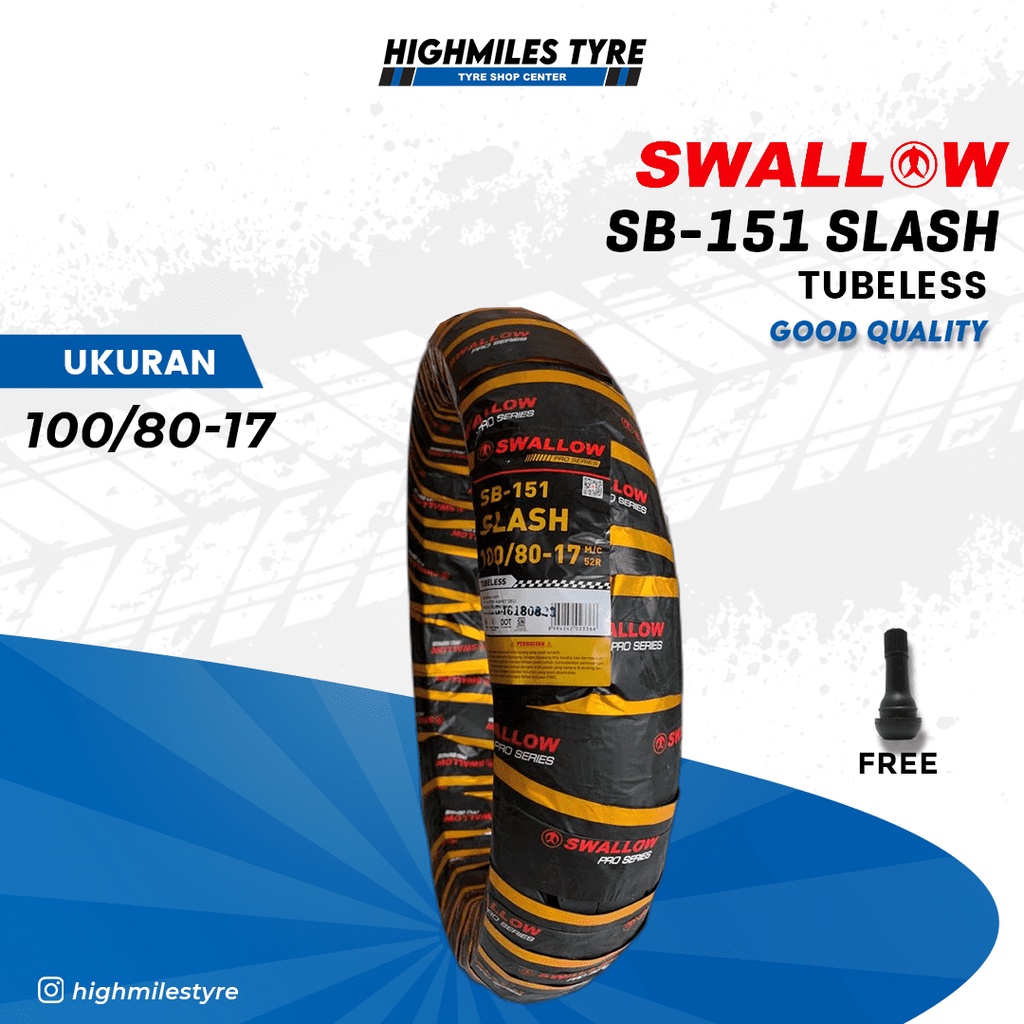 Ban Motor Swallow SLASH SB-151 100/80-17 Tubeless