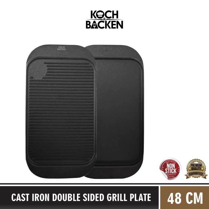KOCH&BACKEN Cast Iron Double Sided Grill BBQ Panggangan Besi Cor