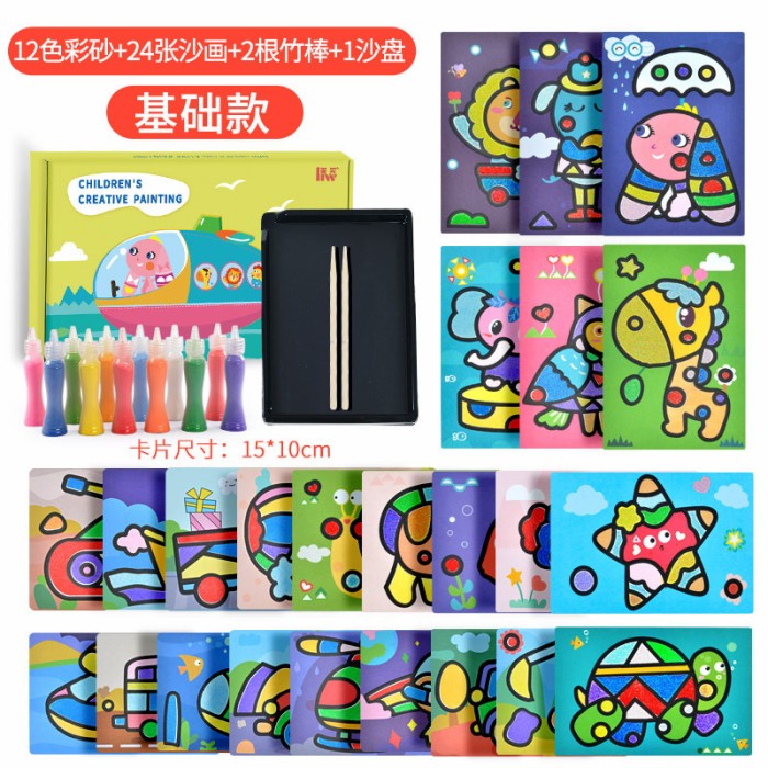 

Mainan Diy Creative Sand Art Painting Box Small Mewarnai Lukisan Pasir