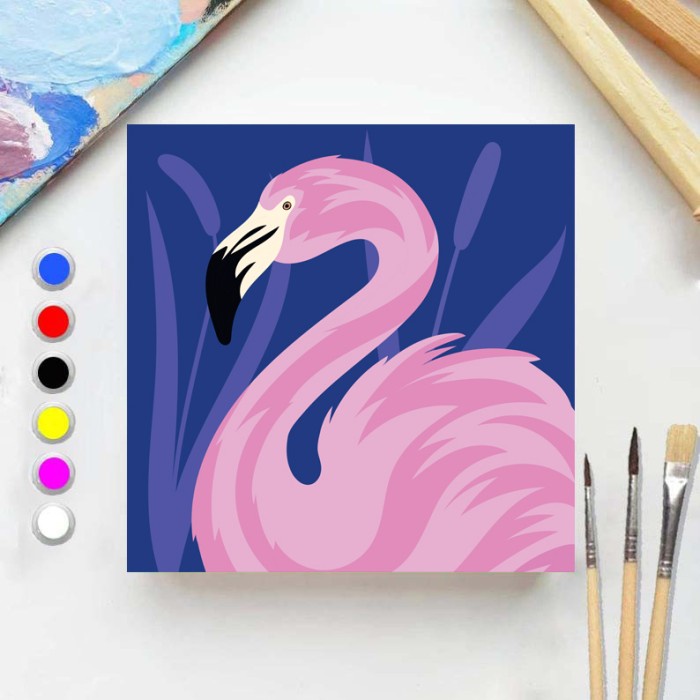 

Paint By Number Flamingo Diy Paket Melukis Art Set Numbering Numbers