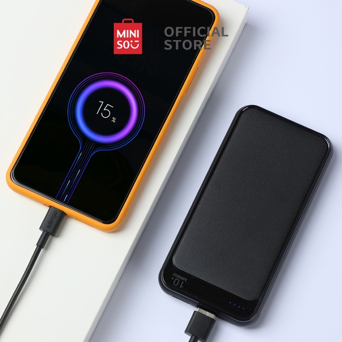 Terbaru Miniso Power Bank 10000Mah Mircro Usb Type-C 4-Port Mobile Charging