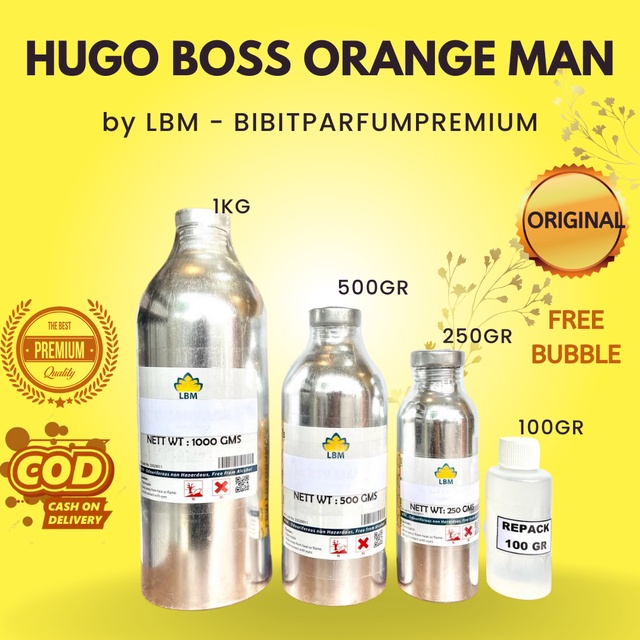 Bibit Parfum HB ORANGE MEN 100GR REPACK by LBM IMPOR ORIGINAL- ORIGINAL PABRIK - RESMI - ALUMUNIUM -