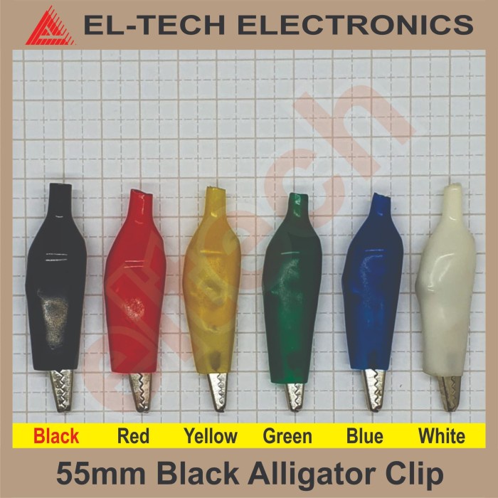 

TERLARIS 55mm Alligator Clip Black Hitam Klip Jepitan Buaya