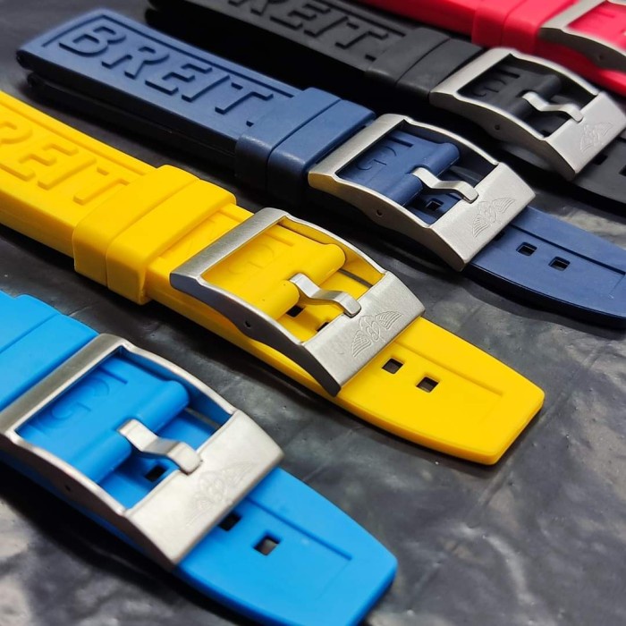 Strap Tali Jam Tangan Breitling 1884 22Mm 24Mm Talijam Rubber Silicone