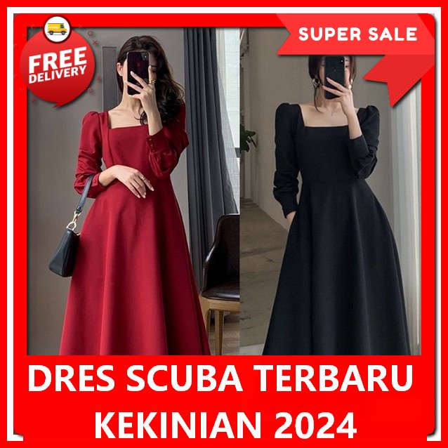 Dres Natal Terbaru Murah Dresse Merah Maron Hitam Baju Dree Cewek Rmaja Drees Wanita Kondangan Drees
