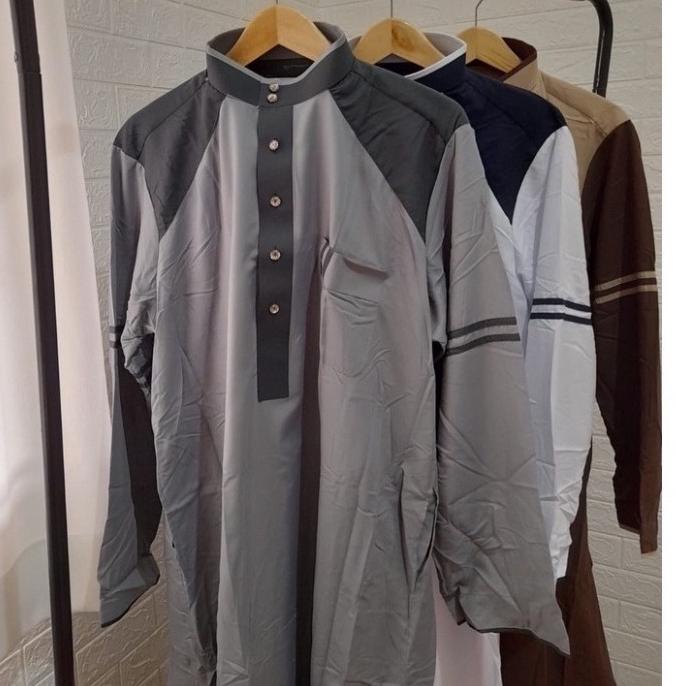 Baju Muslim Gamis Polos Pria Impor Asli Arab Saudi Merk Amari Thobe Original