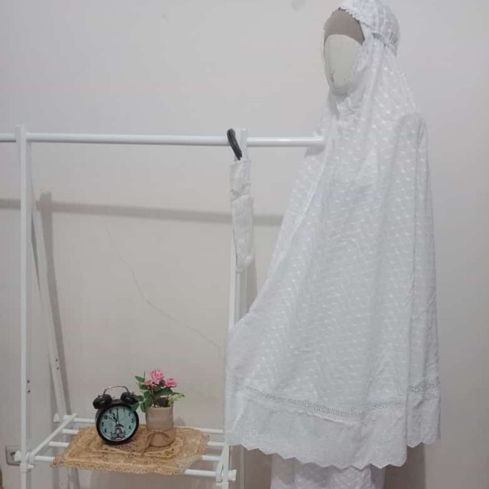 [Original] Mukena Katun Paris Bordir Timbul Diskon
