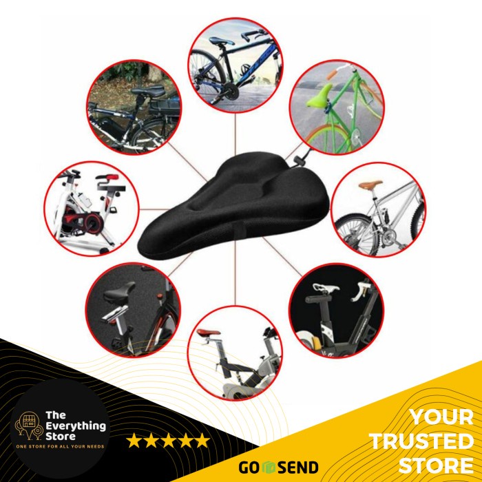 Cover Bantalan Alas Tempat Duduk Sepeda Jok Sadel Lembut Soft Lipat