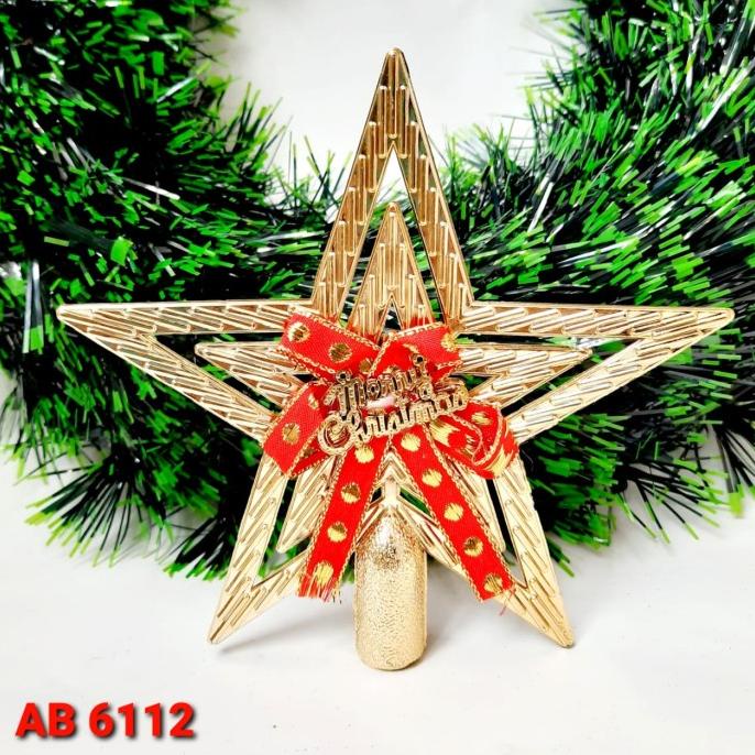 

Top Bintang Natal 15Cm Dekorasi Bintang Atas Pohon Hiasan Christmas Original