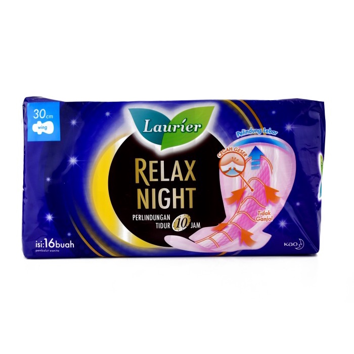

Gratis Ongkir Pembalut Malam Laurier Relax Night 30 Cm Wing Isi 16 Pads