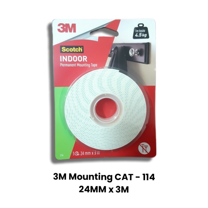 

Gratis Ongkir Solasi Double Tape Busa Foam 3M Permanent Mounting Tape Indoor 24 Mm