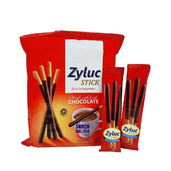 

Gratis Ongkir Biskuit Stik Zyluc Stick Choco Biscuit Cokelat 220 Gr Isi 20 Pak@11 G