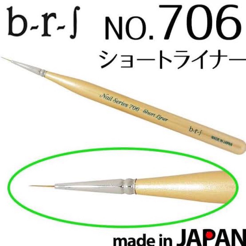 

Kuas Brs 706 Short Liner B-R-S Japan Kuas Nail Art