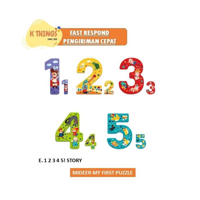 Mideer My First Puzzle Mainan Edukasi Anak 2+ 2Tahun+ Kado Balita