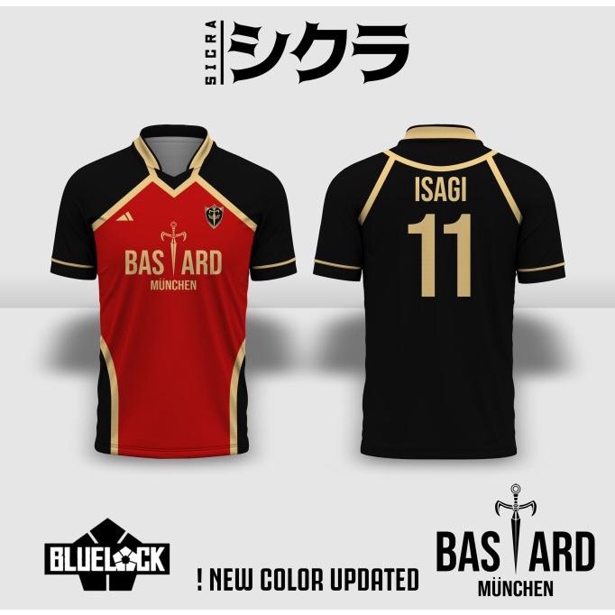 Jersey Anime Blue Lock Bastard Munchen Cosplay Bola Manga