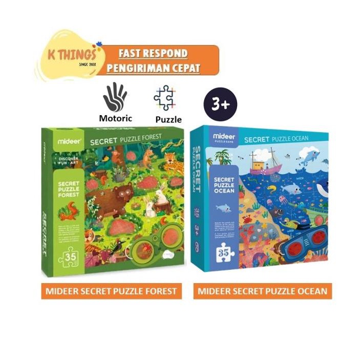 Mideer Secret Puzzle Mainan Edukasi Anak 3+ 3Tahun+ Kado Balita