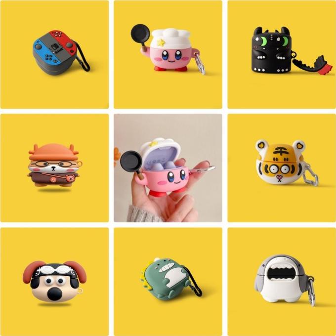 Case Baseus Wm02 3D Kartun Lucu Casing Earphone Tws Pelindung Cover