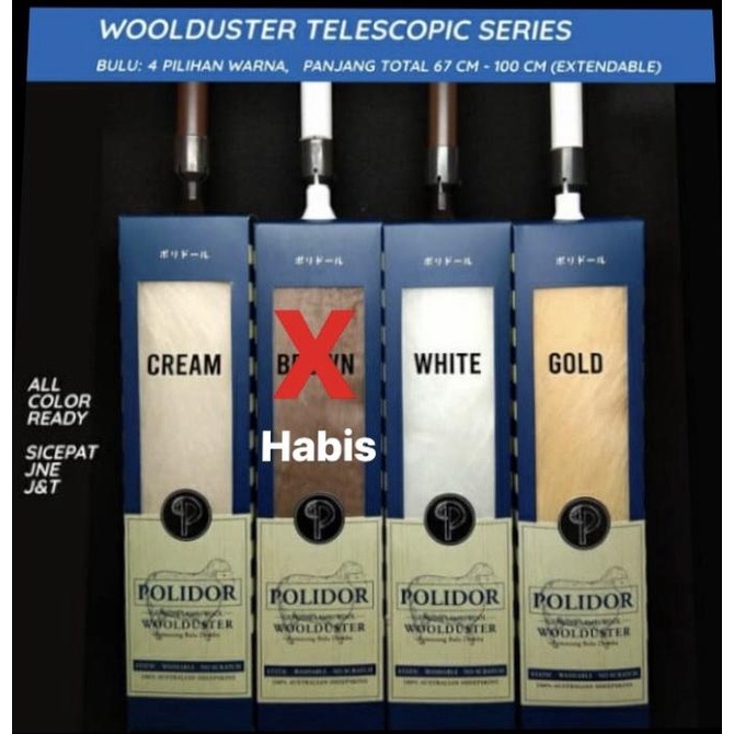 Kemoceng Telescopic Bulu Domba Australia-Anti Gores