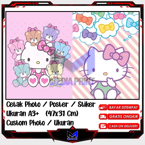 

Cetak Photo Poster Stiker Hello Kitu My Melody Kuromi Kucing lucu Helo Kity Hiasan dinding kartun anime Artpaper anak belajar Custom Ukuran A3+ A4 A5 A6 Edisi-26