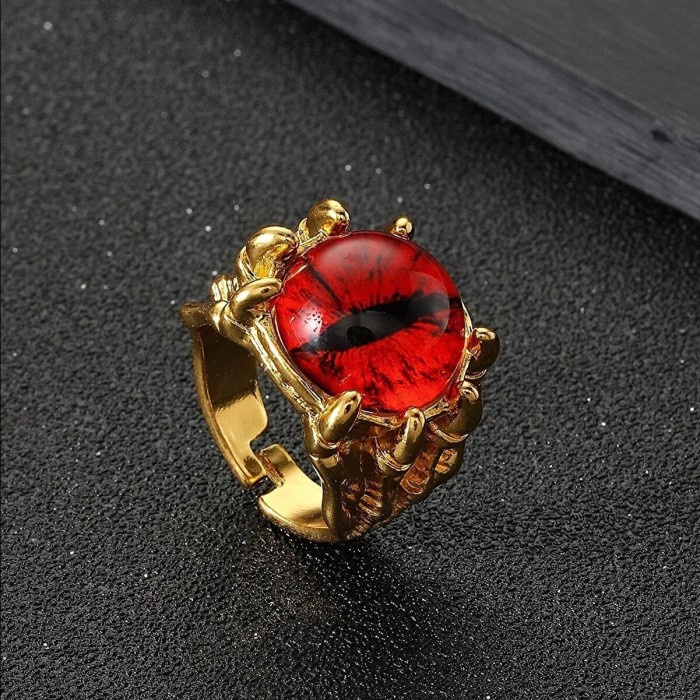 [Baru] Dragon'S Eye Adjustable Men'S Ring Berkualitas