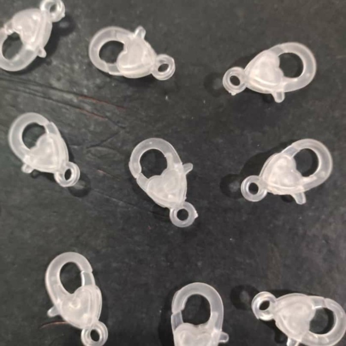[Baru] Kokot Udang Kokot Kait Plastik 18Mm Transparan 1.000Pcs Terbatas