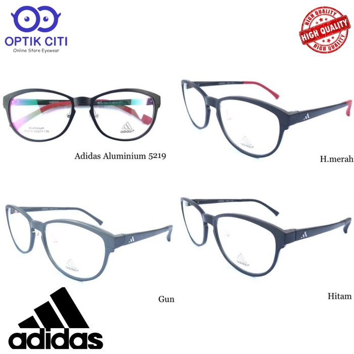 [Baru] Frame Kacamata Pria Adidas Alumunium Bulat 5219 Sporty Grade Original Berkualitas