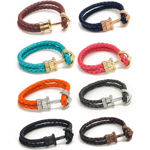 [Baru] Baffi Inc Jevies Premium Gelang Kulit Louise Anchor Leather Bracelet Terbatas