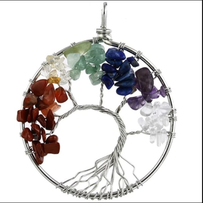 [Baru] 7 Chakra Tree Of Life Liontin Terbaru