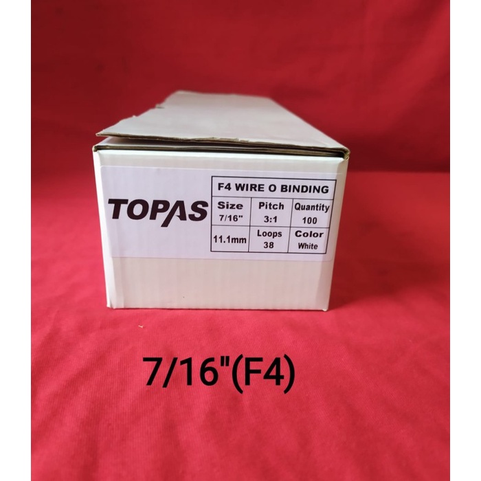 

Ring Jilid kawat TOPAS Wire 38 Rings Binding Ukuran 7/16 '' 11,1 MM-F4