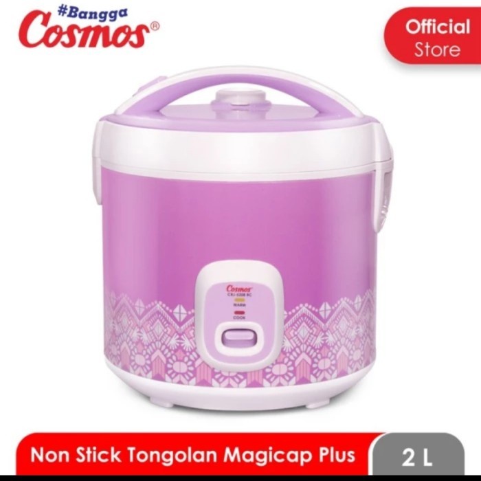 [New Ori] Cosmos Crj5208Bc Rice Cooker 2Liter Crj 5208 Bc Batik Ungu Magic Com Terbatas