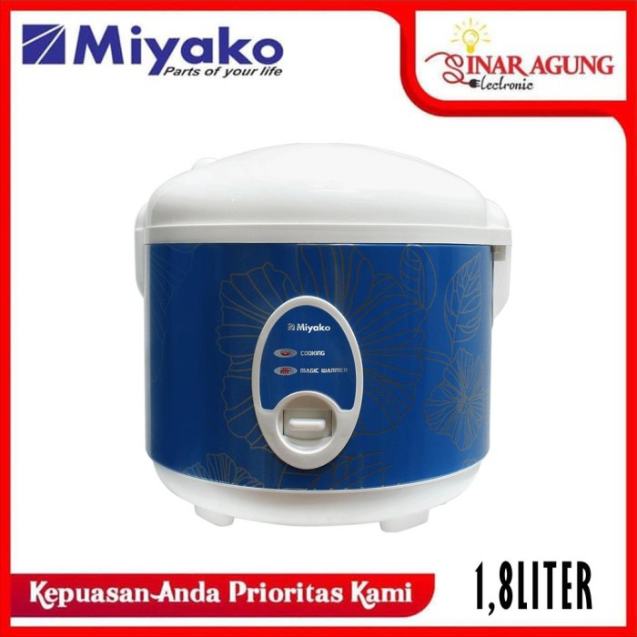 [New Ori] Miyako Rice Cooker Mcm 508 / Mcm508 [18L] Garansi Resmi Blue Flower Berkualitas