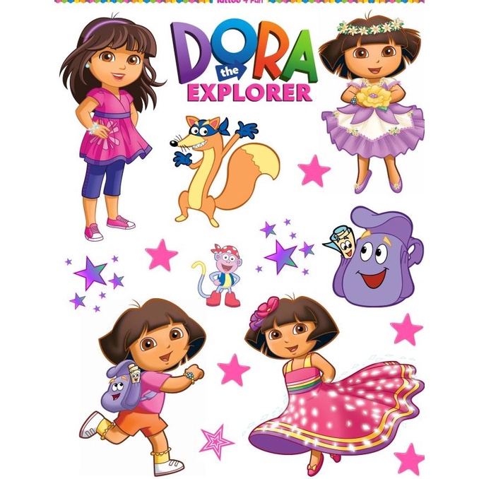 Tato Dora The Explorer Kado Non Toxic Premium Quality Temporary O Pengiriman Cepat