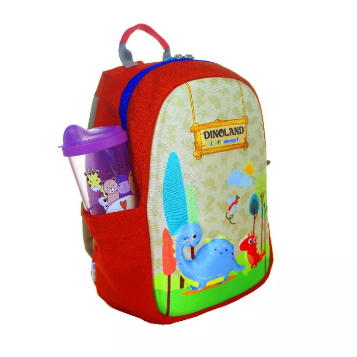 [Original] Tas Anak Neosack Backpack Mini Dino Land Merah Terbaru