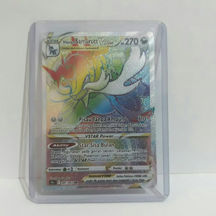 ✅COD Kartu Pokemon Hisuian Samurott Vstar Hr S9A I F 087/067 Terbaru