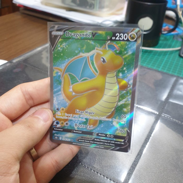 ✅COD Ckartu Pokemon Indonesia - Pokemon Go S10B -Dragonite V Sr Berkualitas