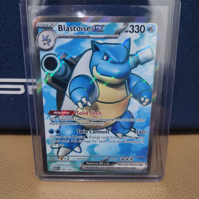✅COD Blastoise Ex Pokemon 151 Mewen Mew En English 184/165 Sr Terbaru