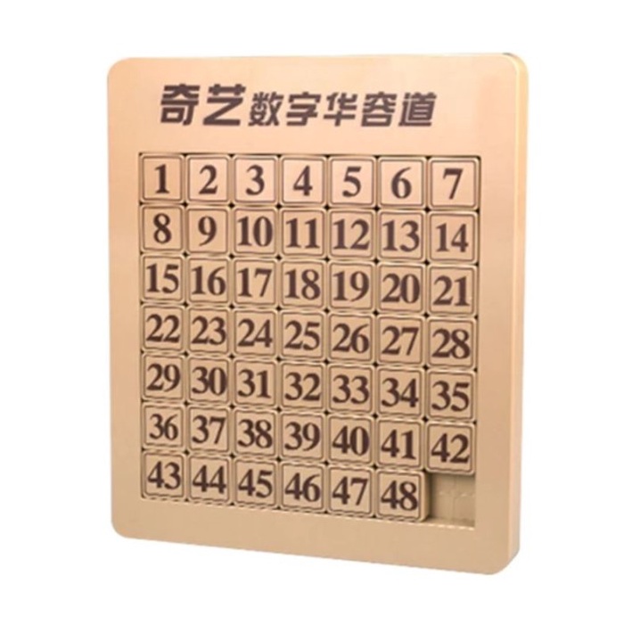 ✅New Klotski Board Puzzle 48 Angka Magnetic Number 7X7 Produsen Rubik Qiyi Terbatas