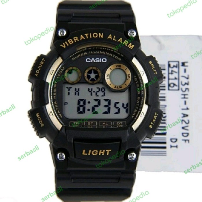 ✅New Ori Jam Tangan Casio W735H / W-735H-1A3Vdf Original Berkualitas