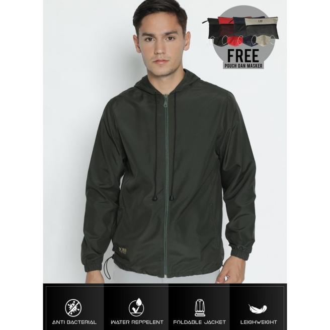 Jobb Active Salvo Jaket Unisex Anti Bacterial Regular Fit Hijau Army