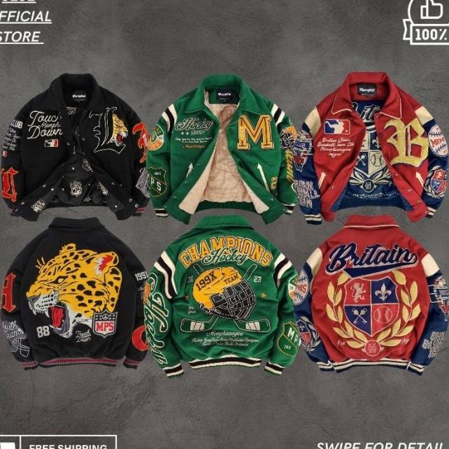 [Baru] Memphis Origins Varsity Jacket Leopardbritainhockey -