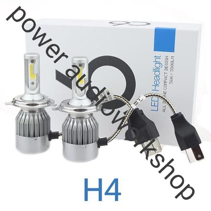 ✨COD C6 Led Headlamp H4 6500K Berkualitas