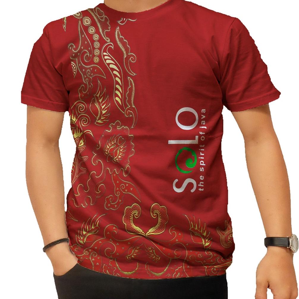 Trendy Kaos batik   solo | oblong | kaos wisata | kaos oleh2 | kaos polos | batik daun ,,