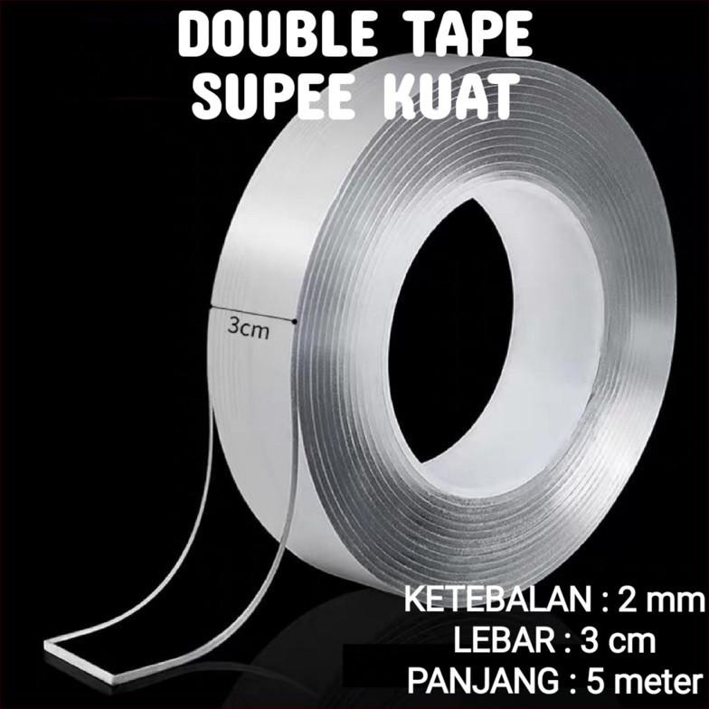 

New 300gram2mmX5meter Double Tape Nano Tape Ivy Grip Tape Isolasi Selotip 2 Sisi Kuat Dicuci !