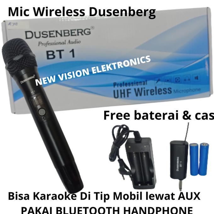 mic wireless dusenberg BT-1 single bisa karaoke di tip mobil