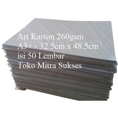 

Update! 260gsm A3+ Kertas Art Karton 260gsm A3+ - 32.5cm x 48.5cm isi 50 Lembar !