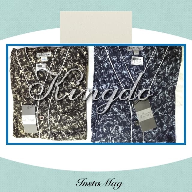 [COD] Piyama Katun Pria Lengan Pendek La Mirage Abstrak Arsir Terbaru