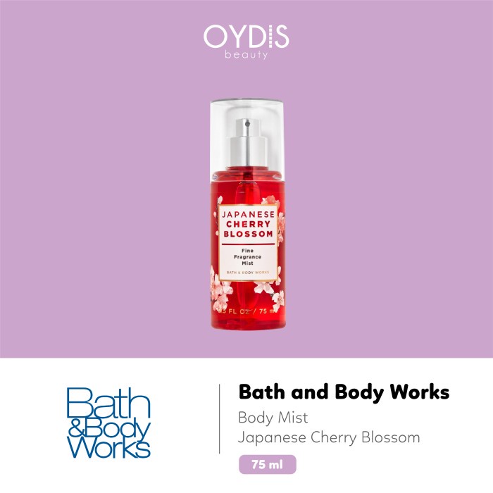 [New Ori] Oydisbeauty Bath  Body Works Body Mist 75Ml - Japanese Cherry Blossom Terbaru