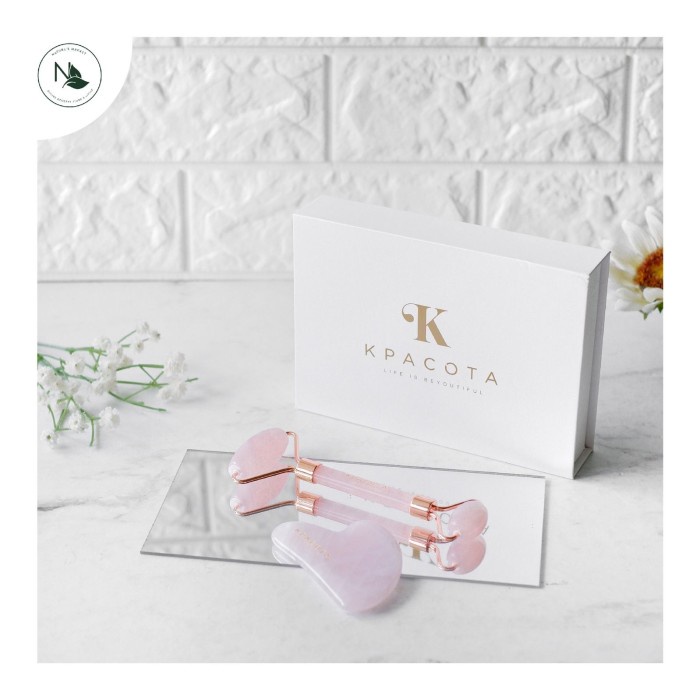 [New Ori] Kpacota Face Roller And Gua Sha - Pink Terbatas