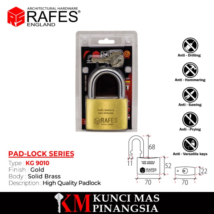 [New] Gembok / Padlock / 9010 / Rafes Original Diskon