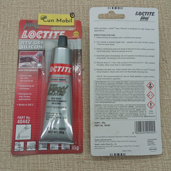 

Lem Loctite Rtv 5699 Grey Silicone High Performance Net 80 Ml